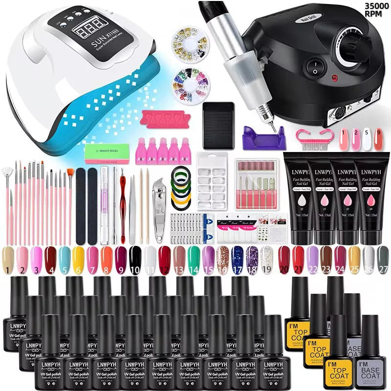 Kit Manucure Gel Complet Débutant — Lampe + Gels + Accessoires